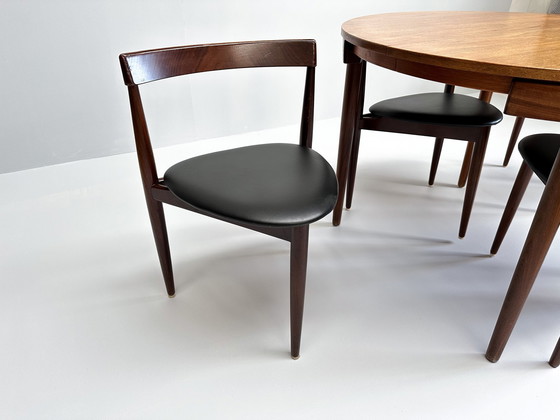 Image 1 of Deense Hans Olsen Voor Frem Røjle "Roundette" Teakhouten Eettafel & Stoelen