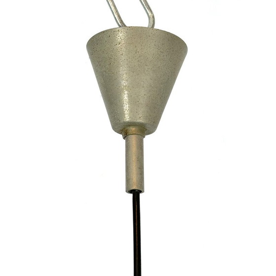 Image 1 of Vintage Art Deco kroonluchter in glas en metaal voor Seguso, Italië 1940