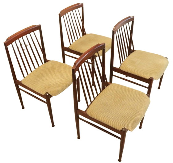 Image 1 of 4x palissander eetkamerstoelen 'Sallenthin' vintage