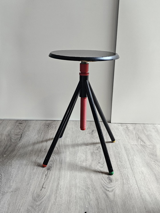 Image 1 of Vintage Design Verstelbaar Kruk Krukje 