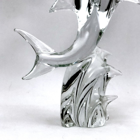 Image 1 of Mid-eeuwse Murano glazen dolfijn sculptuur van Licio Zanetti, 1960