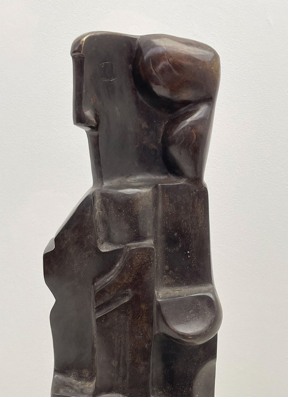 Image 1 of Bronzen kubistische sculptuur