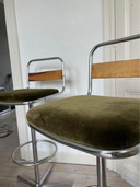 Duo van vintage hoge krukken