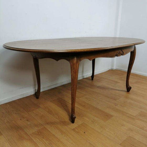 Image 1 of Ovale Vintage Queen Ann Eettafel Eetkamertafel Uitschuifbaar