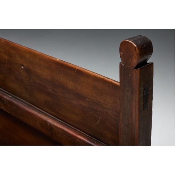 Image 1 of Vintage Art Populaire houten bank, Frankrijk