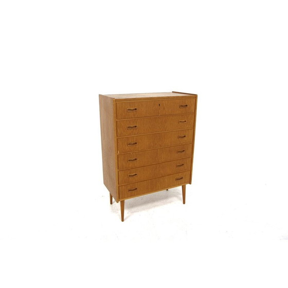 Image 1 of Scandinavische vintage "tallboy" teakhouten ladekast, Zweden 1960