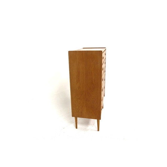 Image 1 of Scandinavische vintage "tallboy" teakhouten ladekast, Zweden 1960