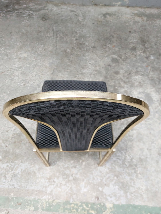 Image 1 of 6 x Vintage eetkamerstoelen Belgo chrome