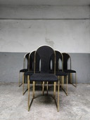 6 x Vintage eetkamerstoelen Belgo chrome