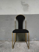 6 x Vintage eetkamerstoelen Belgo chrome