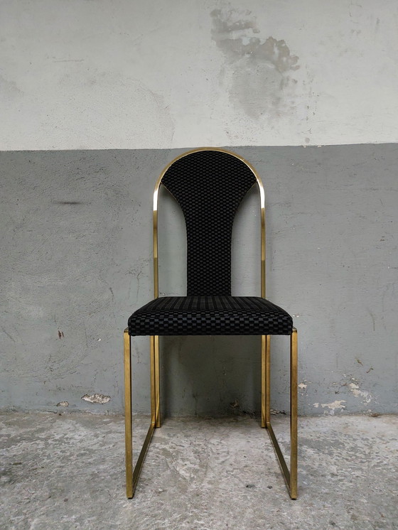 Image 1 of 6 x Vintage eetkamerstoelen Belgo chrome