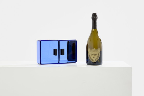 Image 1 of Pietro Chiesa voor Fontana Arte Blauwe Spiegel Sieradendoos 1940