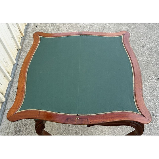 Image 1 of Vintage mahoniehouten speeltafel