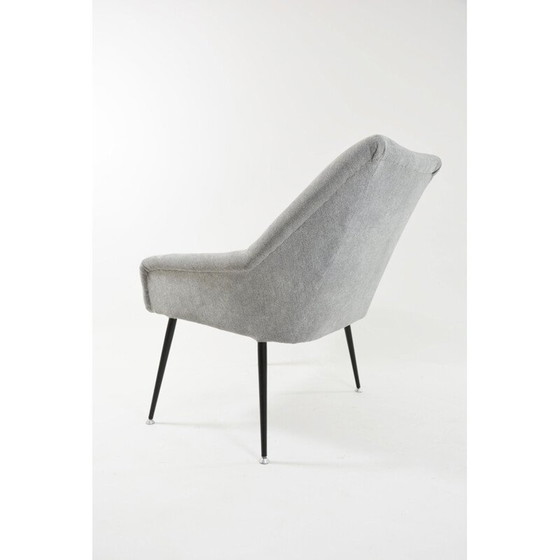 Image 1 of Vintage fauteuil Coquille carré grise 1970
