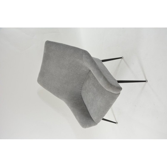 Image 1 of Vintage fauteuil Coquille carré grise 1970