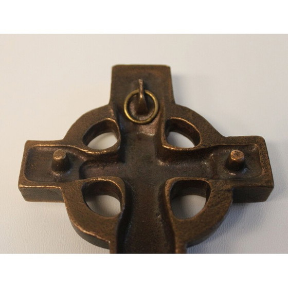 Image 1 of Vintage bronzen keltisch kruis