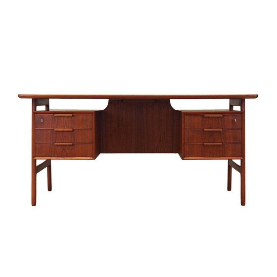 Image 1 of Vintage teakhouten bureau van Omann Jun, 1970