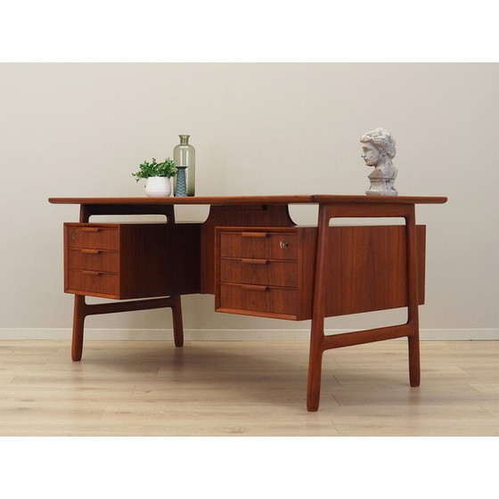 Image 1 of Vintage teakhouten bureau van Omann Jun, 1970