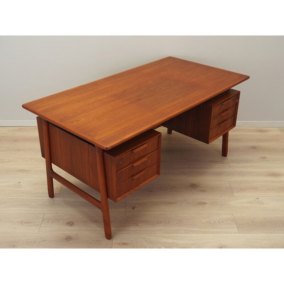 Image 1 of Vintage teakhouten bureau van Omann Jun, 1970