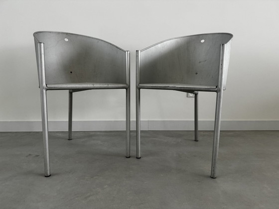 Image 1 of 2x Philippe Starck Costes Aluminium Stoelen