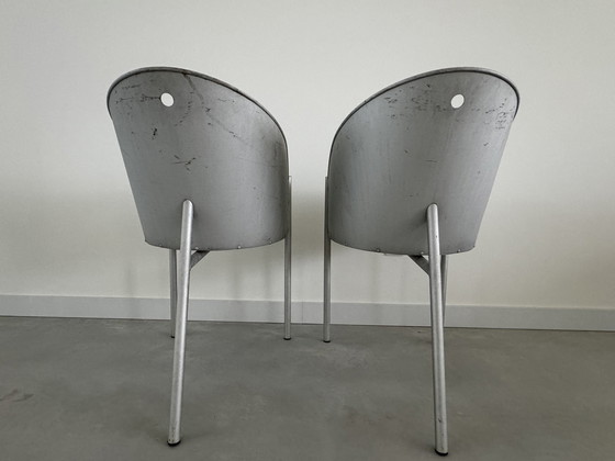 Image 1 of 2x Philippe Starck Costes Aluminium Stoelen