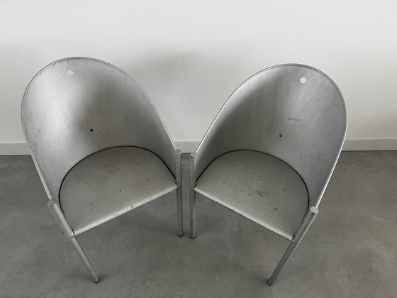 Image 1 of 2x Philippe Starck Costes Aluminium Stoelen