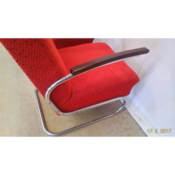 Image 1 of Vintage paar verchroomde Bauhaus fauteuils van Műcke & Meider voor Thonet - jaren 1930