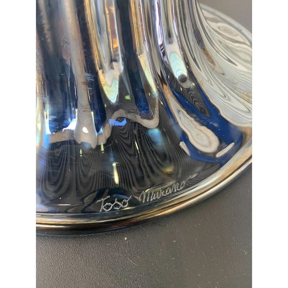 Image 1 of Vintage vaas in Murano glas van Toso, 1980