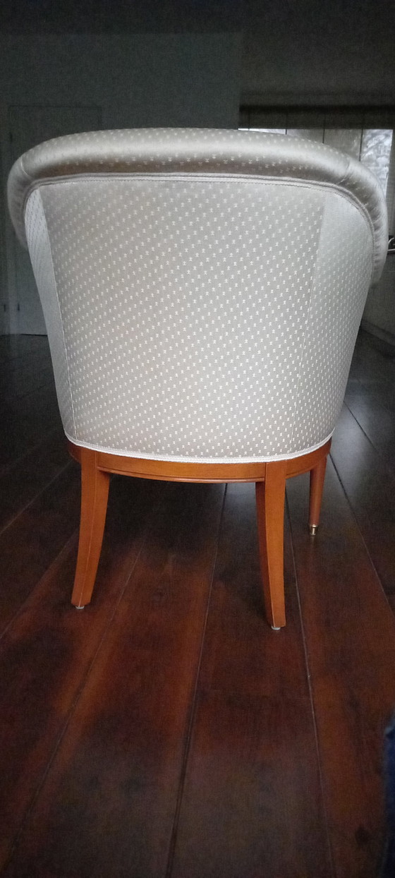 Image 1 of Luxe Italiaanse fauteuil in kersenhout