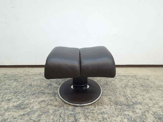 Image 1 of Stressless leren kruk Designer Poef