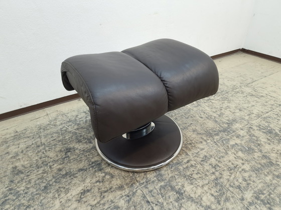 Image 1 of Stressless leren kruk Designer Poef