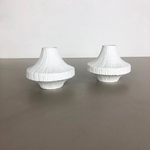 Paar vintage porseleinen vazen van Heinrich Selb Duitsland 1970