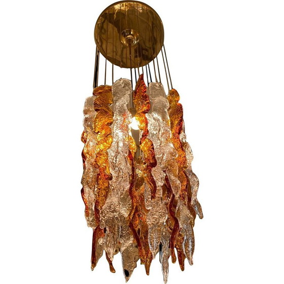 Image 1 of Vintage bicolore plafondlamp van Murano glas van Carlo Nason voor Mazzega, 1970