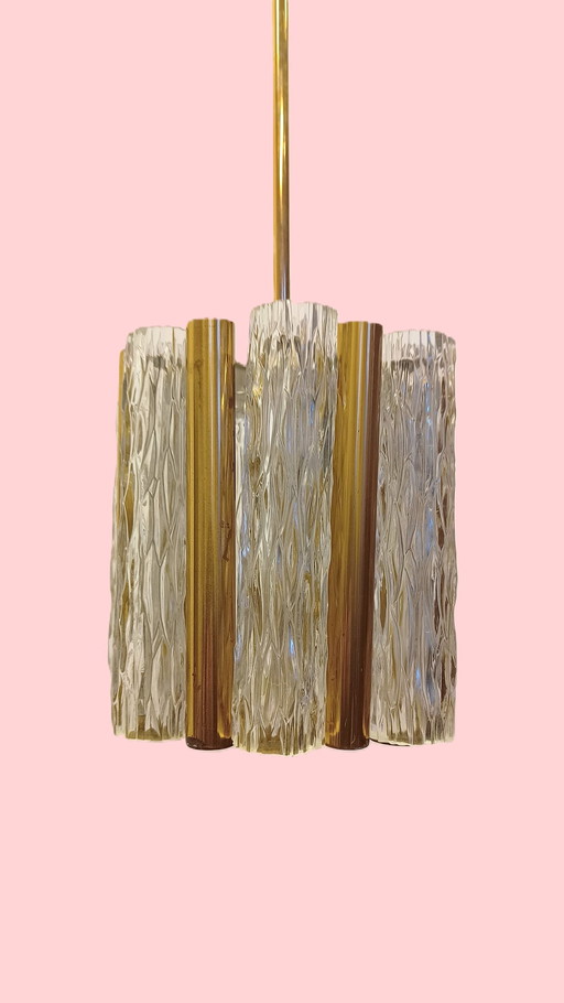 Kaiser Leuchten  Hanglamp Met Messing En Murano Glas 