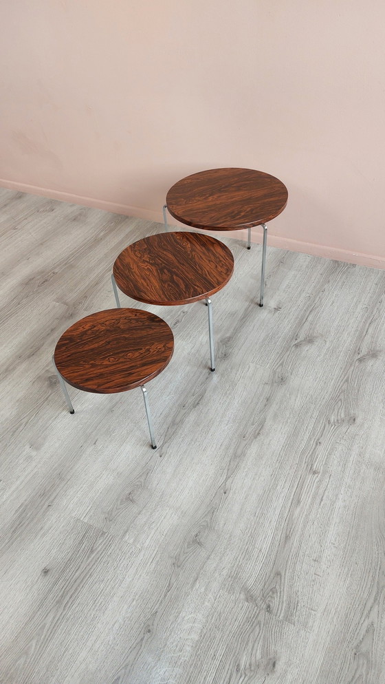 Image 1 of Vaza Roden Bijzettafels Of Nesting Tables Jaren 60.
