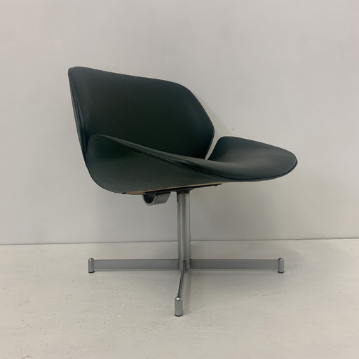 Mid Century Artifort Geoffrey Harcourt lounge stoel 'Exquis' , donkergroen , jaren 1960 Nederlands ontwerp