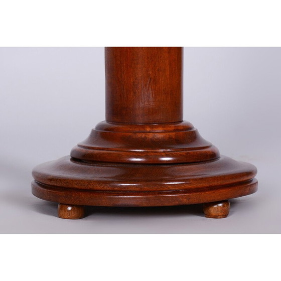 Image 1 of Vintage Art Deco sokkel van beukenhout en walnoot, jaren 1920