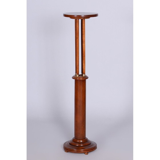 Image 1 of Vintage Art Deco sokkel van beukenhout en walnoot, jaren 1920