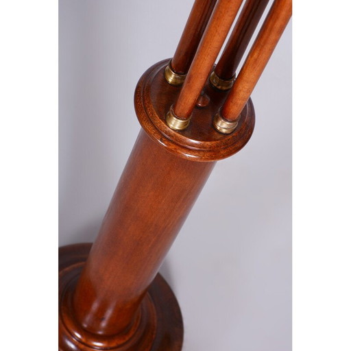 Vintage Art Deco sokkel van beukenhout en walnoot, jaren 1920