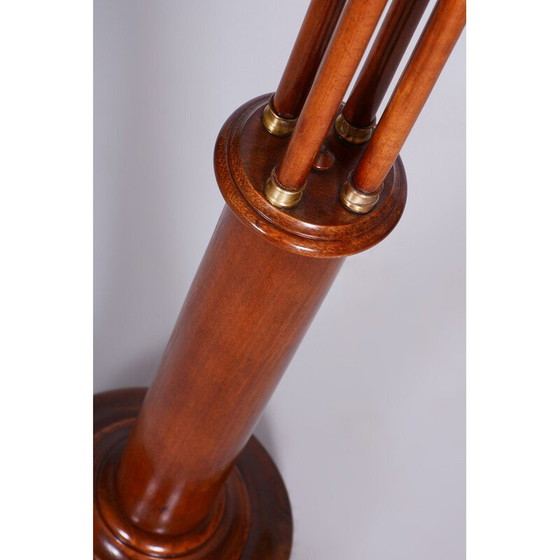 Image 1 of Vintage Art Deco sokkel van beukenhout en walnoot, jaren 1920