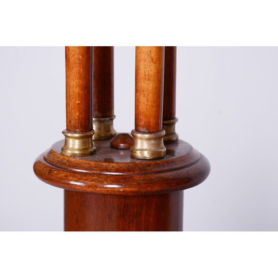 Image 1 of Vintage Art Deco sokkel van beukenhout en walnoot, jaren 1920