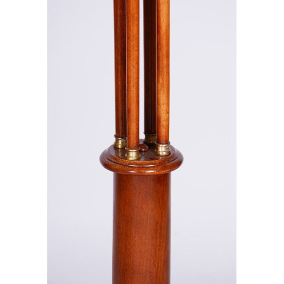 Image 1 of Vintage Art Deco sokkel van beukenhout en walnoot, jaren 1920