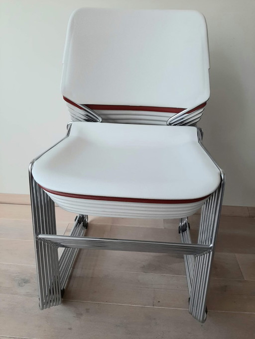 6x Vintage Design Krueger Matrix Eetkamer/Vergaderstoelen