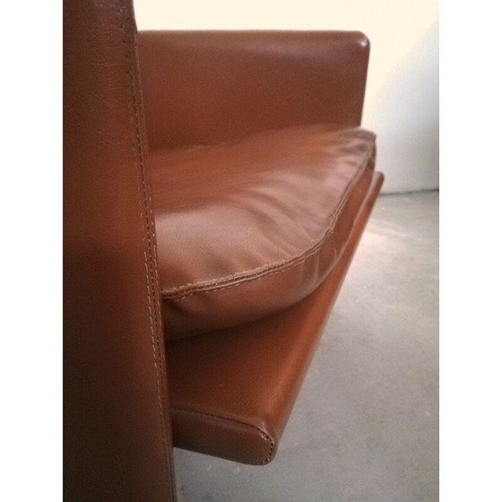 Image 1 of Italiaanse vintage lederen fauteuil uit de Springtime serie van Marco Zanuso voor Arflex, 1960