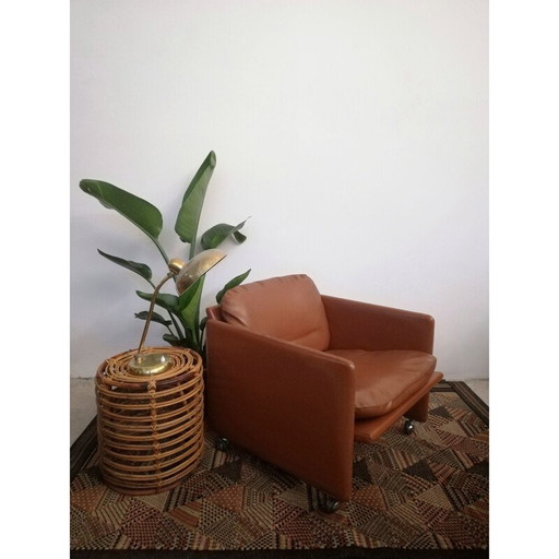 Italiaanse vintage lederen fauteuil uit de Springtime serie van Marco Zanuso voor Arflex, 1960