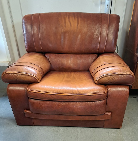 Image 1 of Lederen clubfauteuil Italiaans design