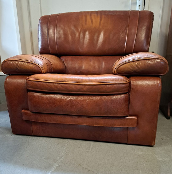 Image 1 of Lederen clubfauteuil Italiaans design