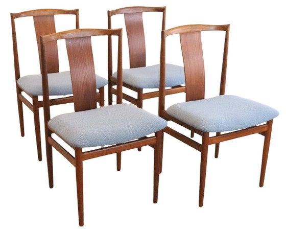 Image 1 of 4x Henning Sorrensen voor Danex eetkamerstoelen 'Vordingborg' vintage