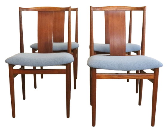 Image 1 of 4x Henning Sorrensen voor Danex eetkamerstoelen 'Vordingborg' vintage