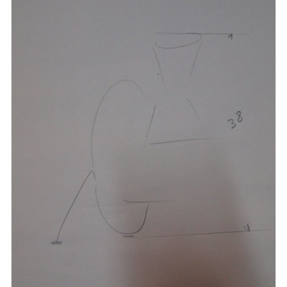 Image 1 of Vintage tafellamp in gelakt metaal van Maison Lunel, 1950